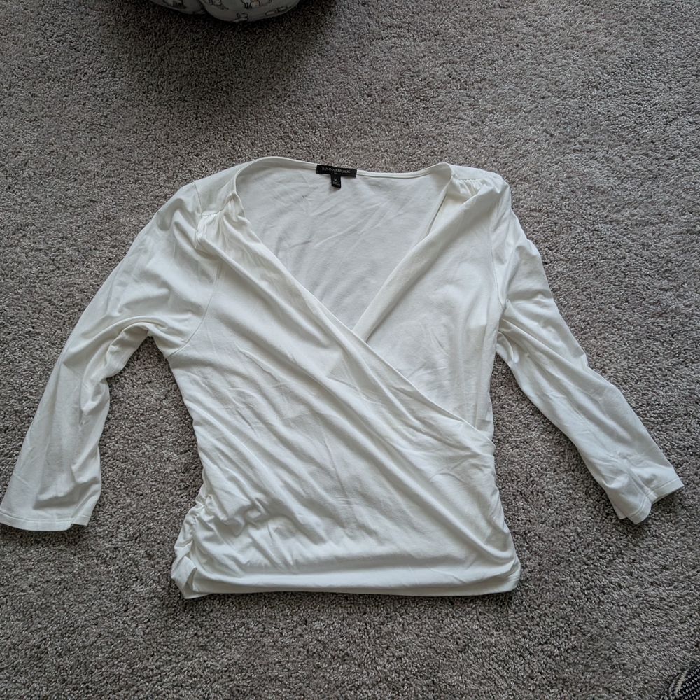 Elegant White Wrap Top